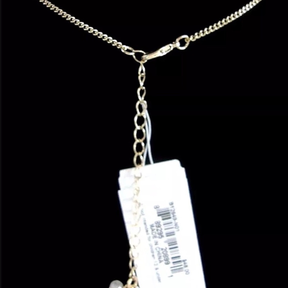 NWT Betsy Johnson FRENCH BULLDOG Gold Necklace - Picture 4 of 5
